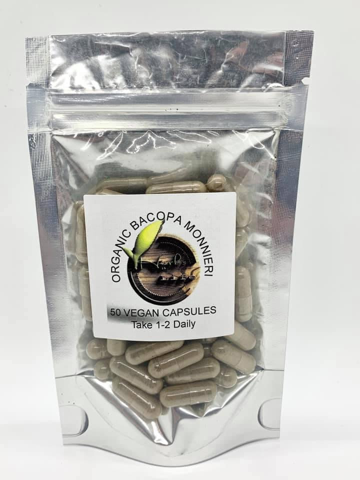 Organic Bacopa Monnieri Vegan Capsules (50ct)