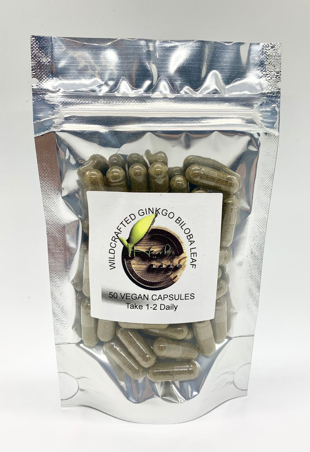 Wildcrafted Ginkgo Biloba Leaf Vegan Capsuke (50ct)