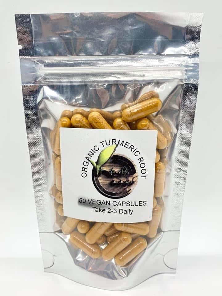 Organic Turmeric Root Vegan Capsules (50ct)