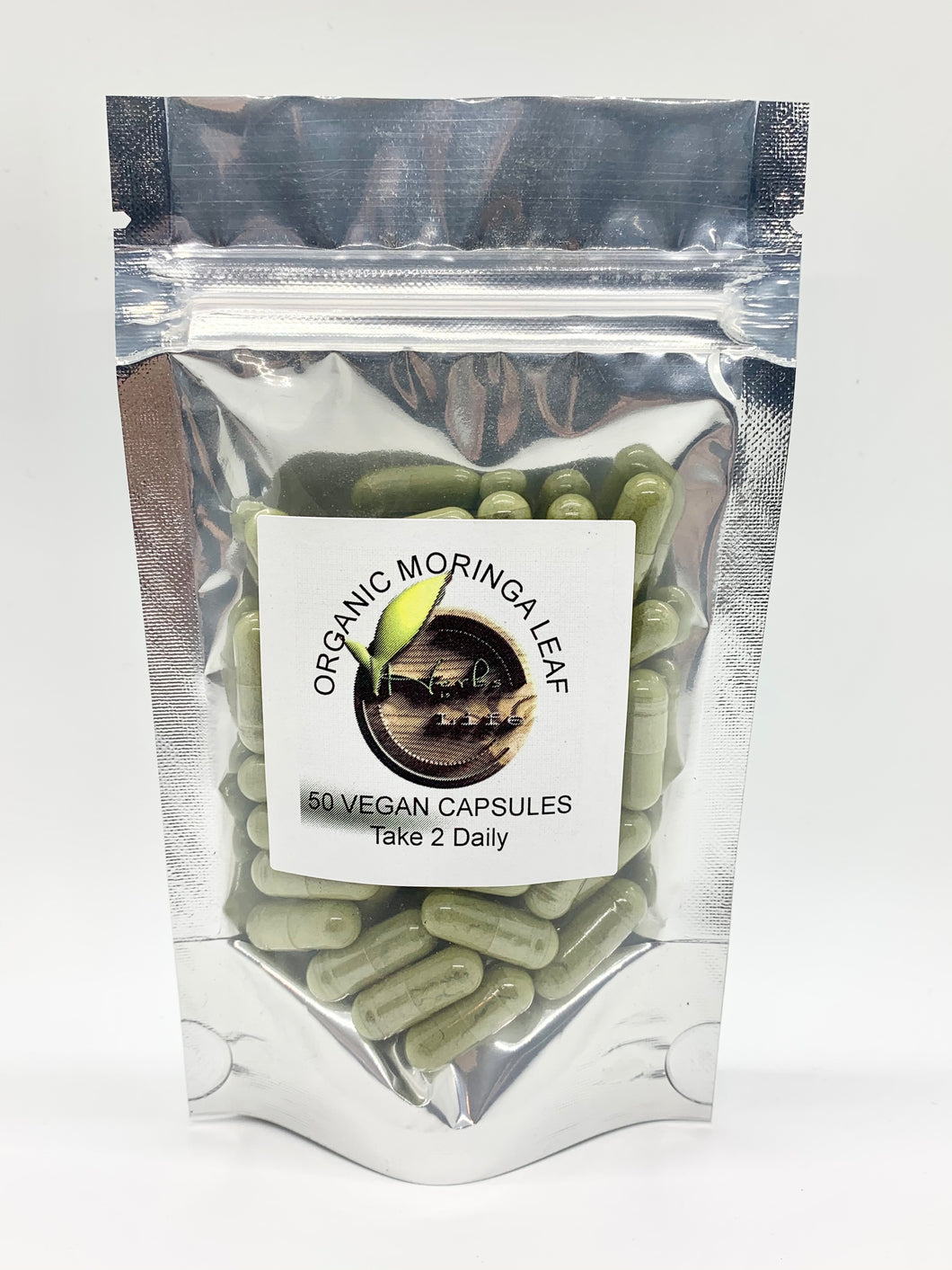 Organic Moringa Leaf Vegan Capsules (50ct)